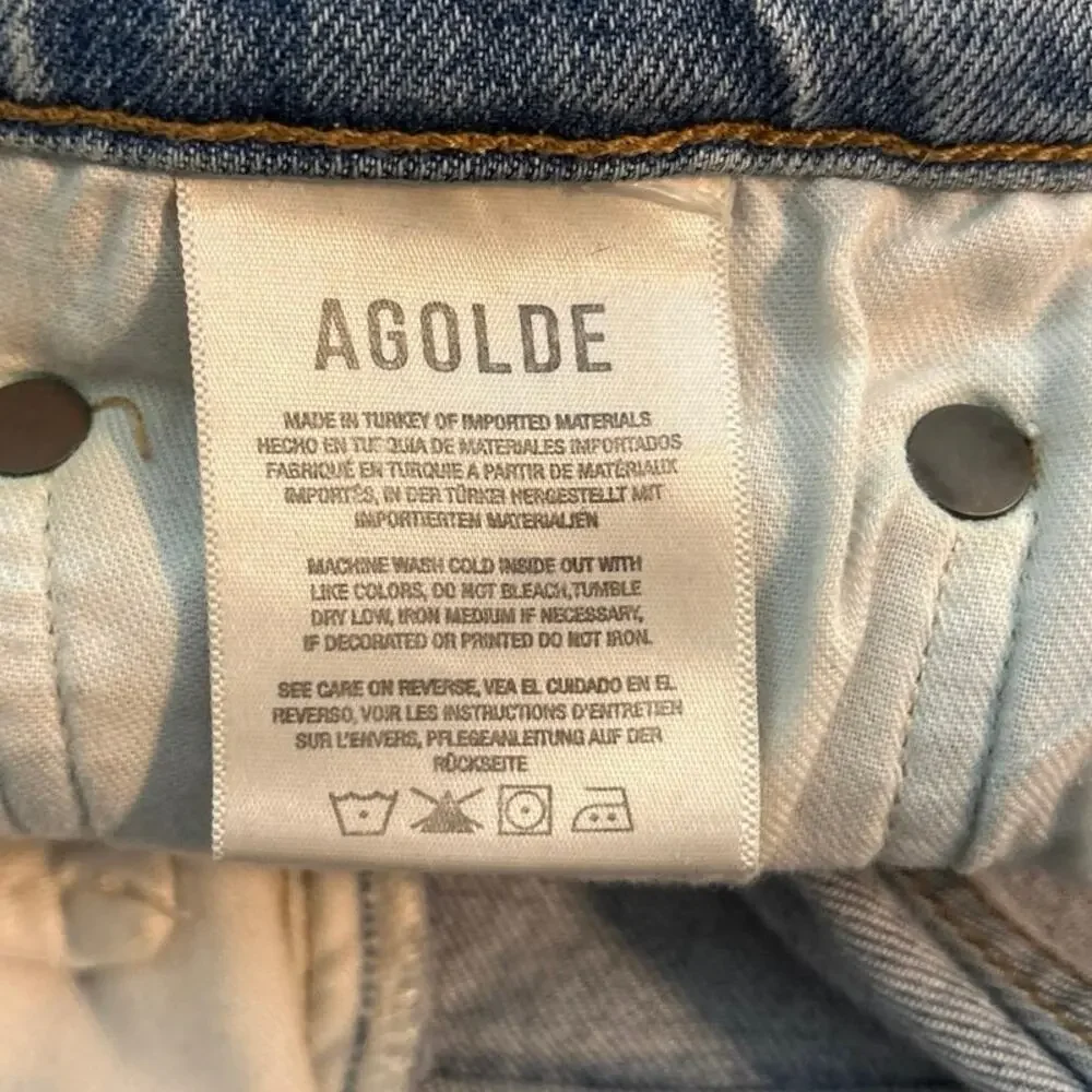Agolde Size 30 Wilder Comfort Straight Jeans Cascadia Wash Style A156C-1255